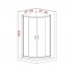 Καμπίνα Ντουζιέρας Ημικυκλική Corner Entry 90x90x180cm Starlet QS90F-100 Fabric Chrome Καμπίνα Ντουζιέρας Ημικυκλική Corner Entry 90x90x180cm Starlet QS90F-100 Fabric Chrome